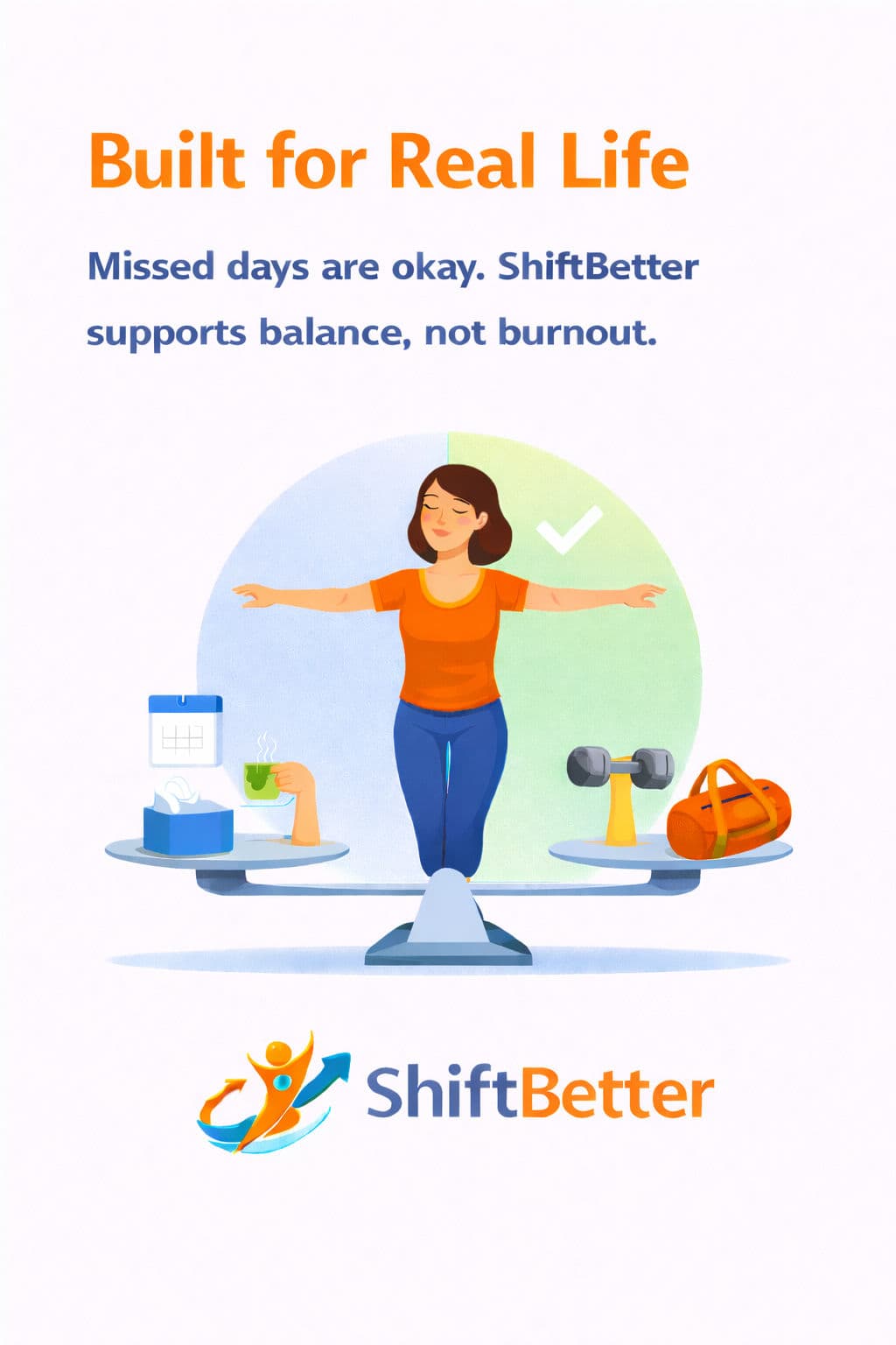 Simple and balanced lifestyle tracking interface